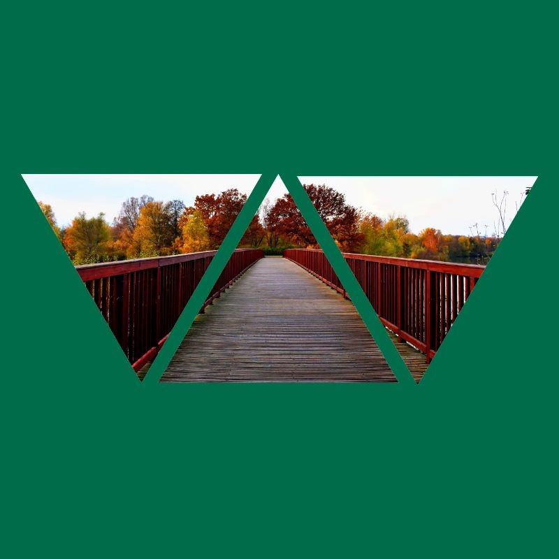Bridge Triangle Forest Trees Gift Nature Hiking