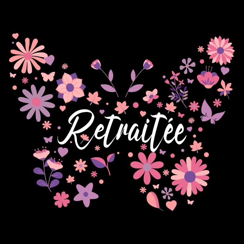 Papillon Jeune Retraitée Femme Retraite