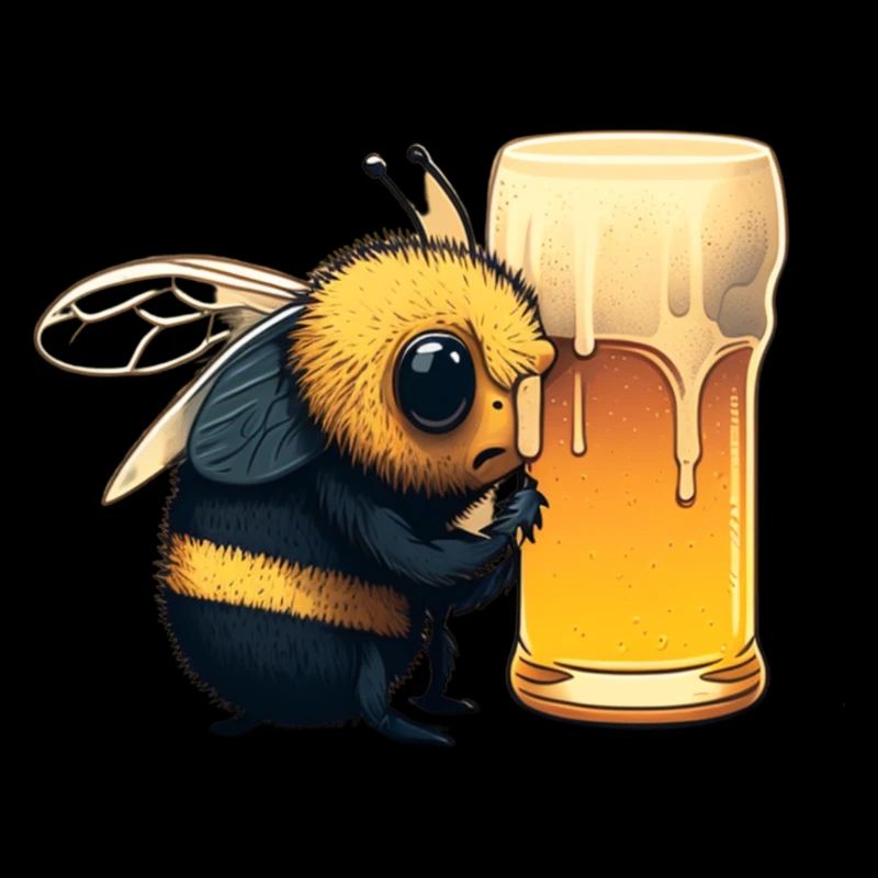 Sweet bee with special nectar: beer