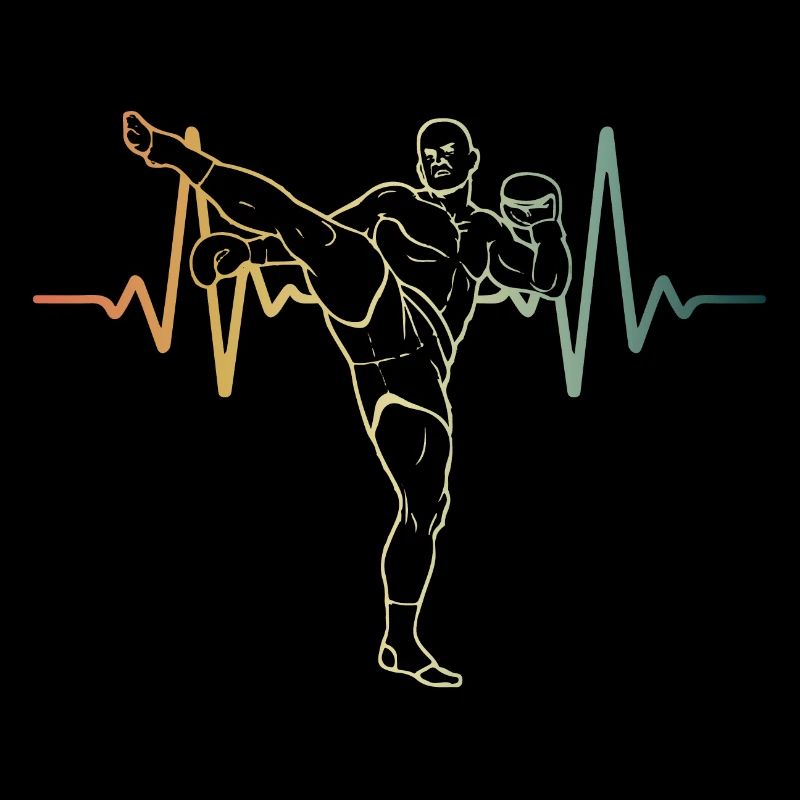 Kickboxing Heartbeat ECG Pulse