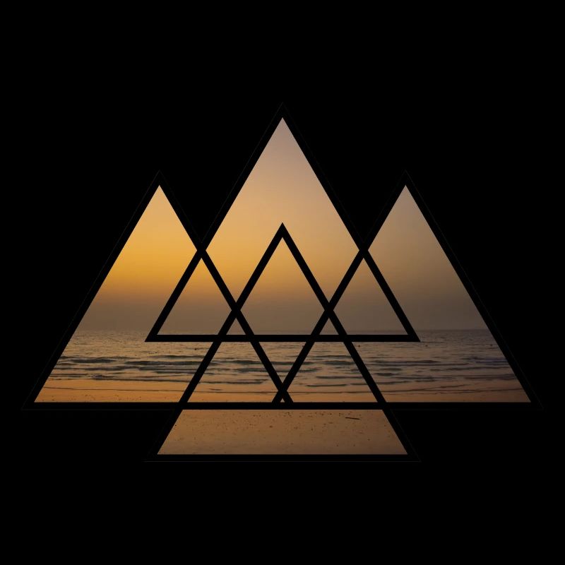 T-Shirt Triangle Plage Vacances Mer Cadeaux Vacances
