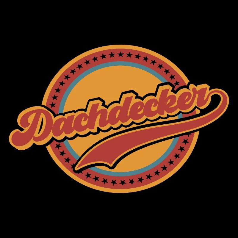 Dachdecker Dachdecken Handwerker Beruf Vintage