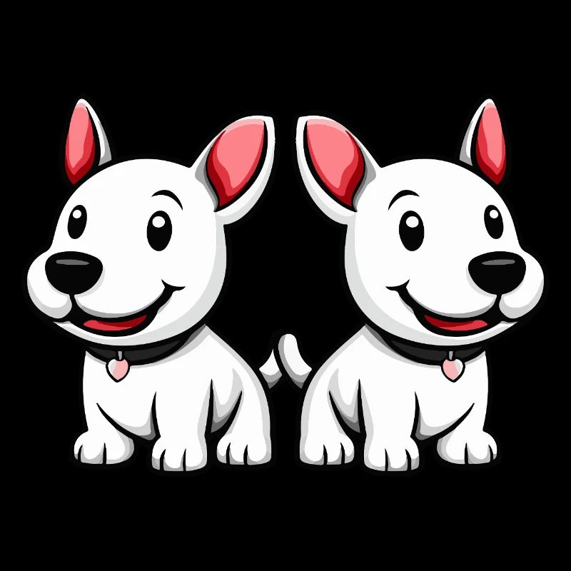 Bull Terrier Hund Comic