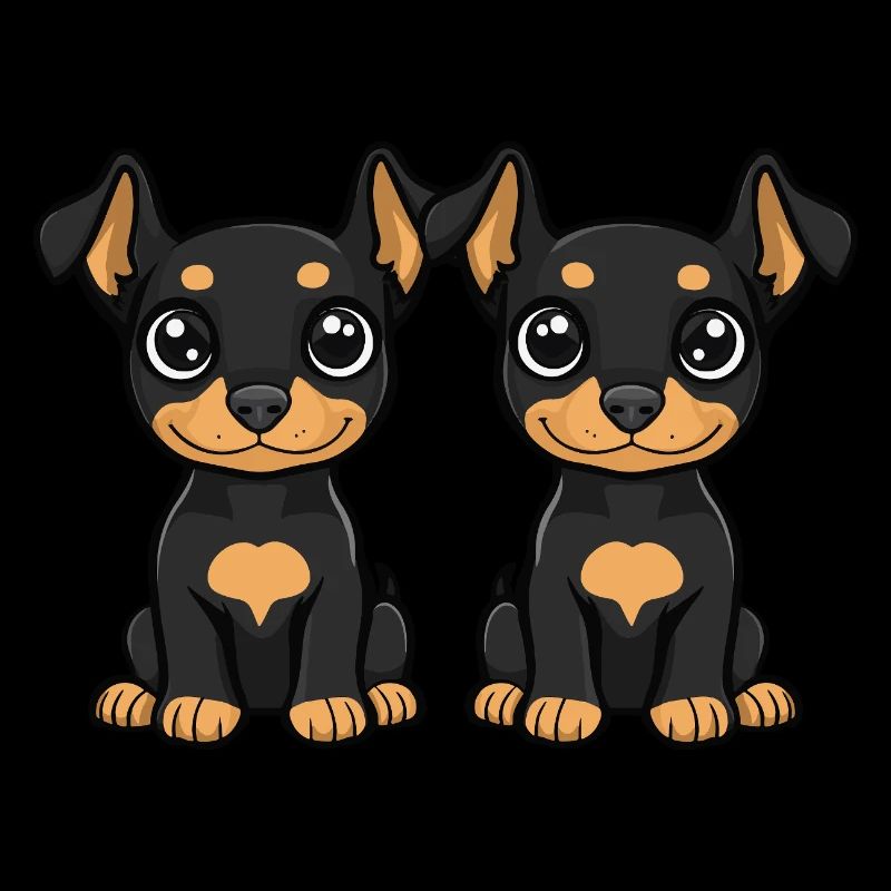 Doberman Hund Comic