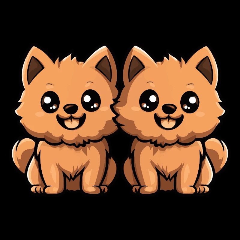 Zwergspitz Hund Comic Pomeranian