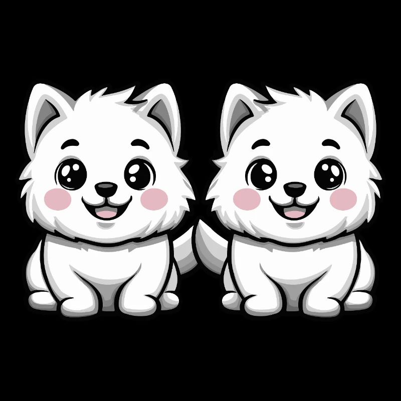 Samojede Hund Comic