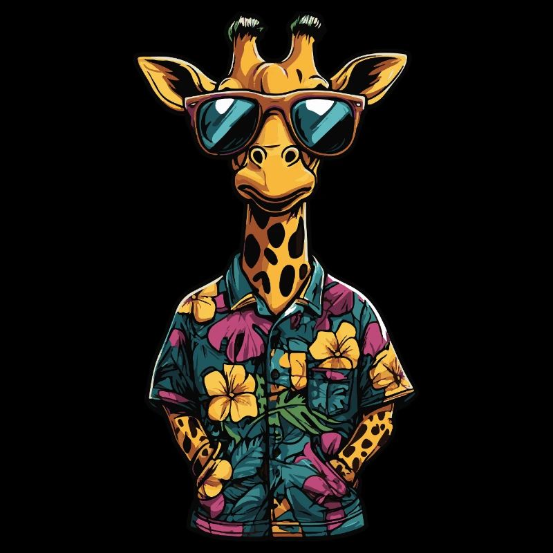 Giraffe Comic Urlaub