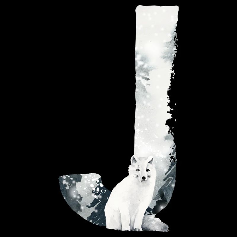 J – dekoratives Schriftzeichen – Winter