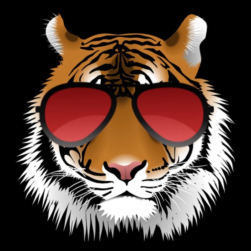 Cool tiger with sunglasses