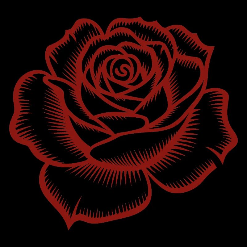 Rose - Logo botanique cool