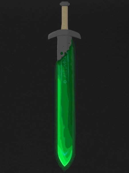 Épée runique verte