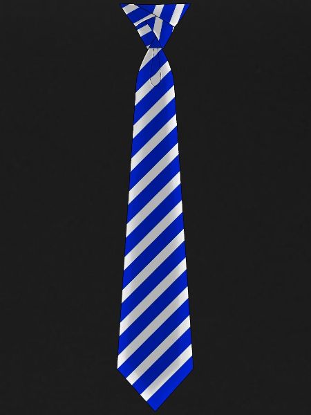 Tie striped blue