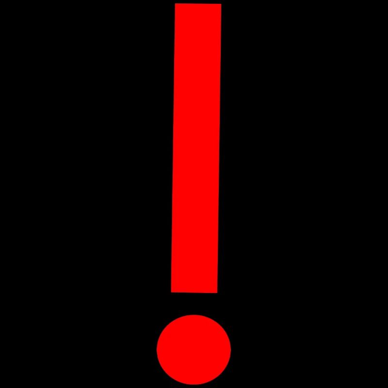 Point d'exclamation rouge, modèle, modèle