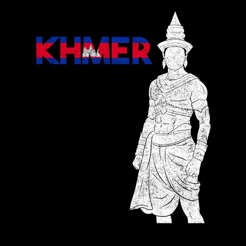 Cambodge Guerrier Khmer Épée Drapeau I Cadeau