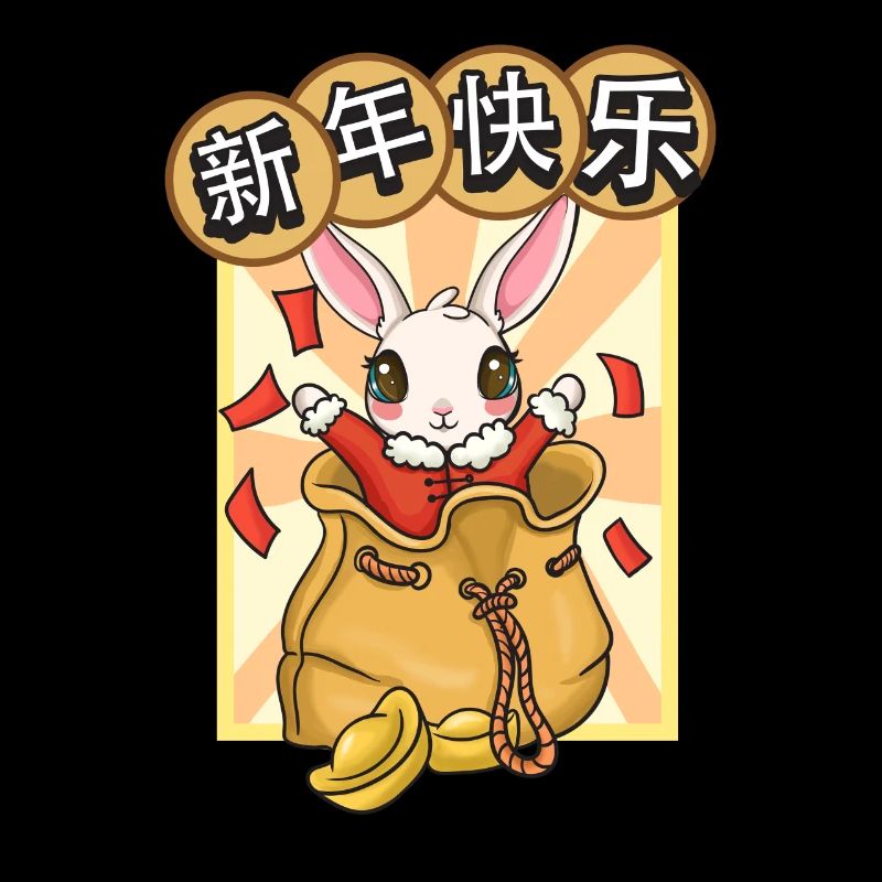 Chinesisches Neujahr Hase Asien 2023 I Geschenk