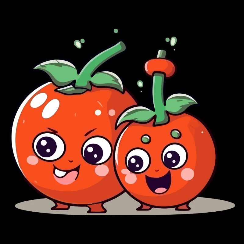 Bak and bik kawaii tomatoes