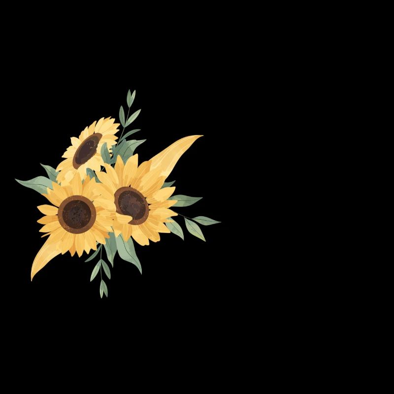 Blumenbuchstabe D Sonnenblume