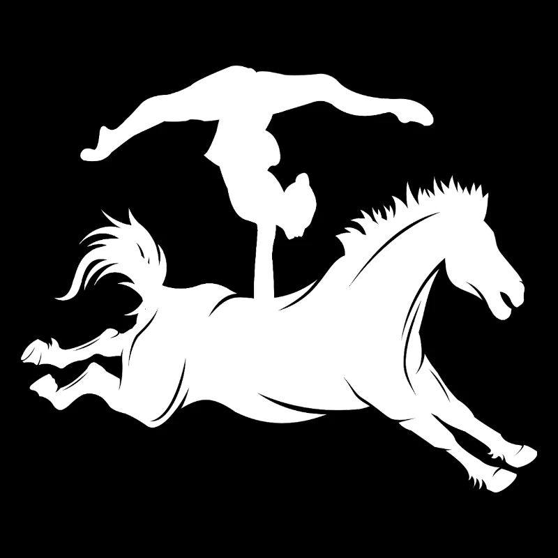 Minimalistische Pferd Reiten Silhouette Voltigiere