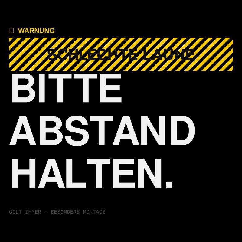 BITTE ABSTAND HALTEN Warnhinweis