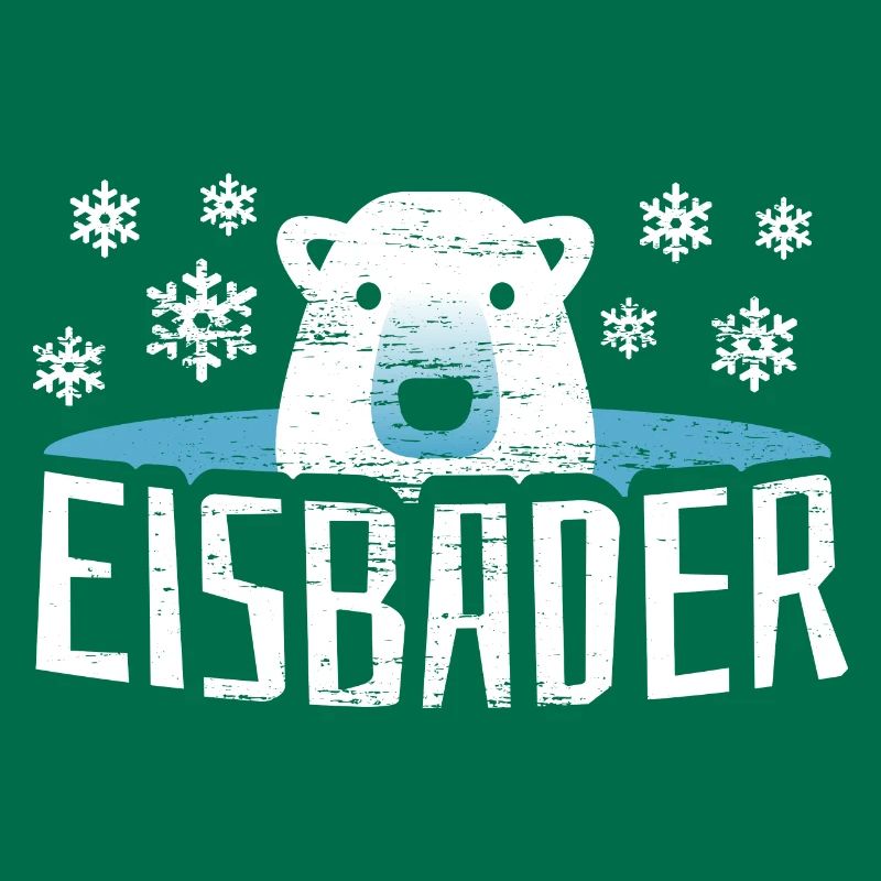 Eisbär Eisbaden Eisbad