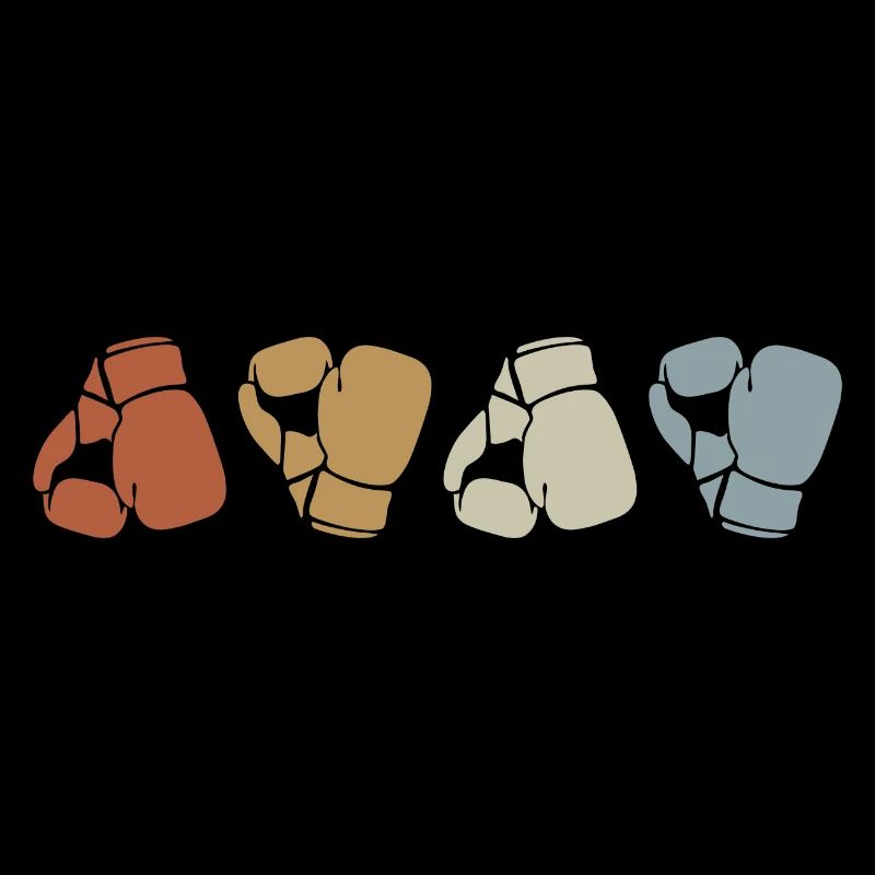 Gants de boxe Rétro - Vintage - Silhouette
