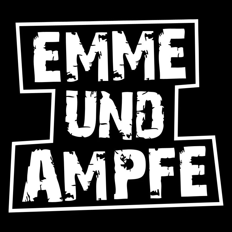 EMME UND AMPFE 2xDruck LOGO Schriftzug Querformat