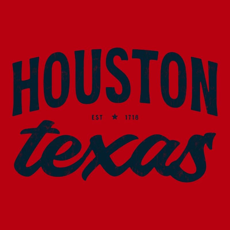 Houston Texas Script Emblem Tee