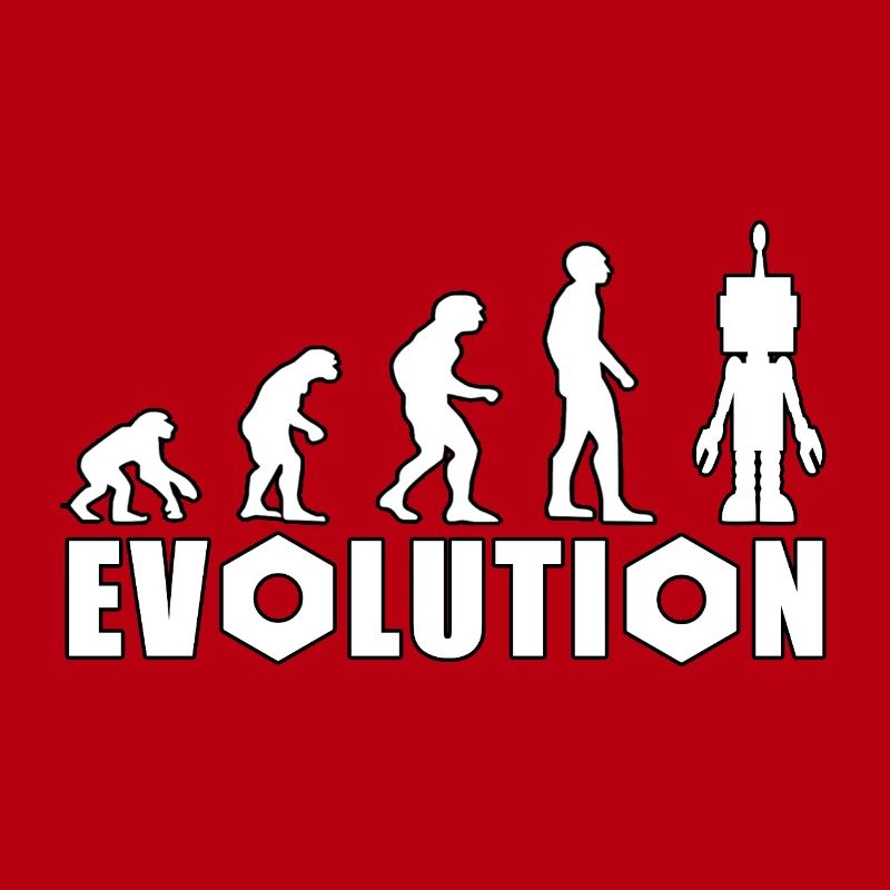 Evolution with robot figure design