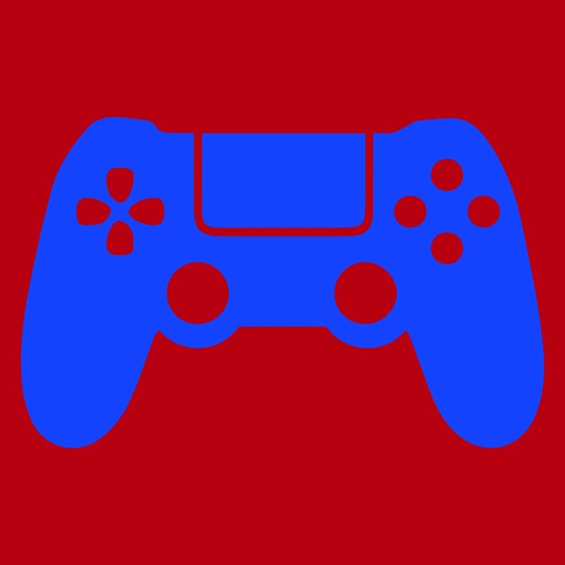 Blaues Gaming-Controller Silhouette