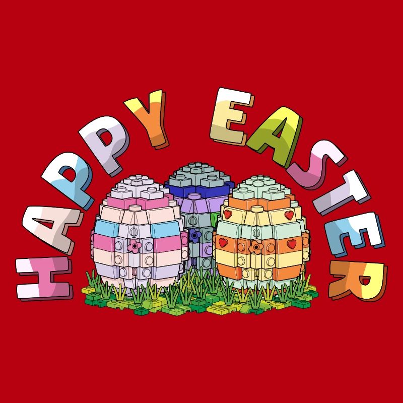 Happy Easter Brick Builder Easter Eggs Bricks
