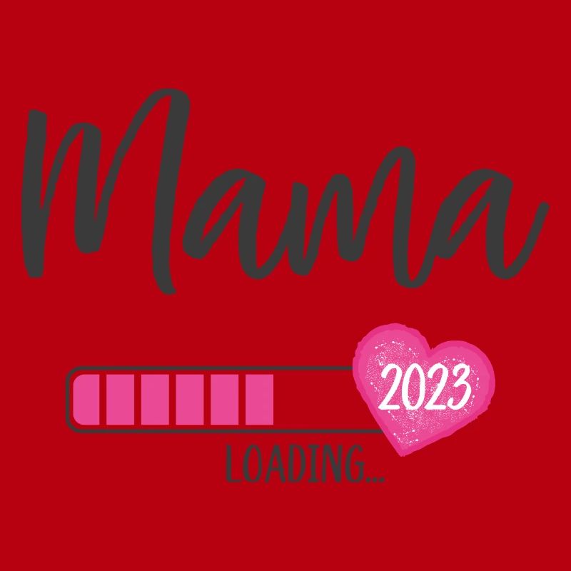 Mama Loading 2023 Herz Mädchen Rosa Werdende Mama