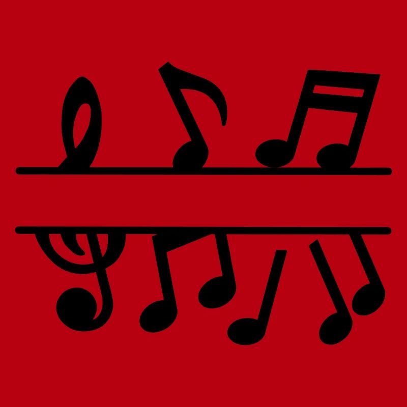 Notes de musique avec bannière de texte de clé musicale
