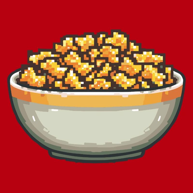 Bol de pop-corn Pixel Art