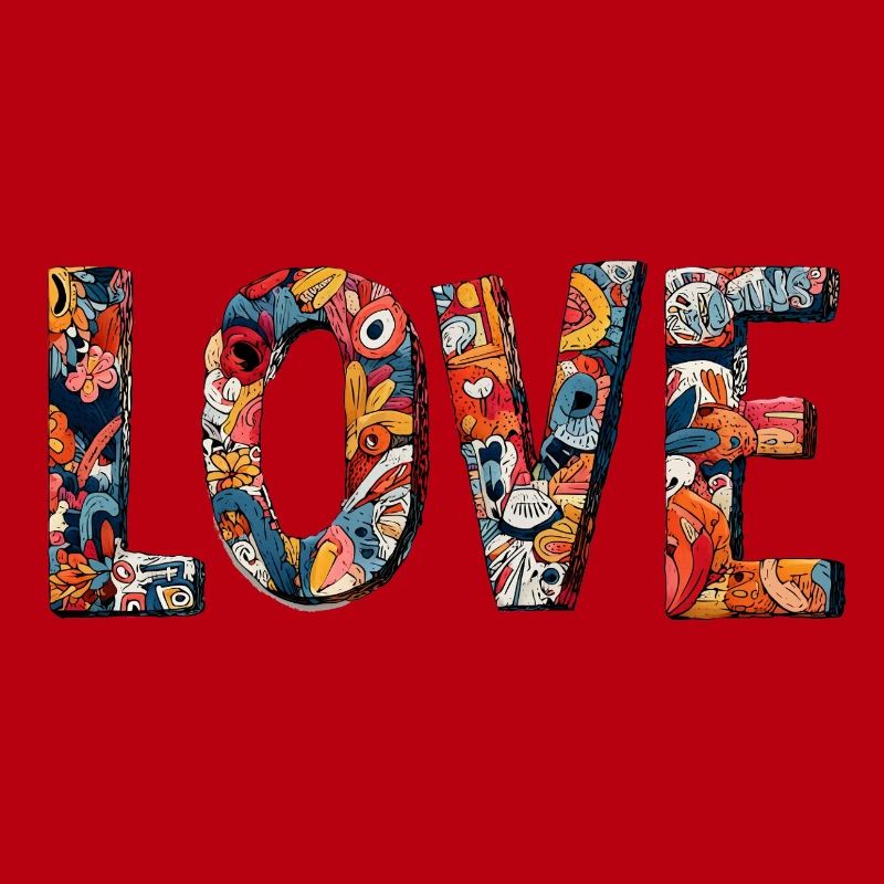 Conception créative de graffitis LOVE