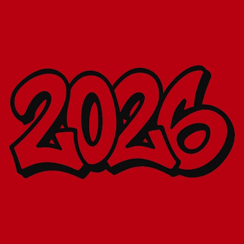 Année 2026 Conception de graffitis