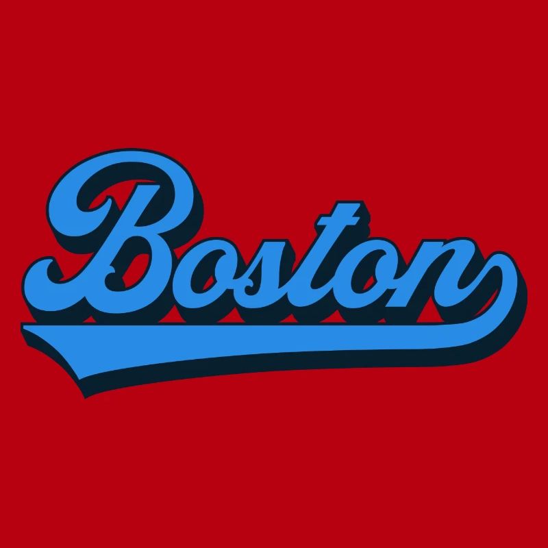 Boston Blue Script Rétro