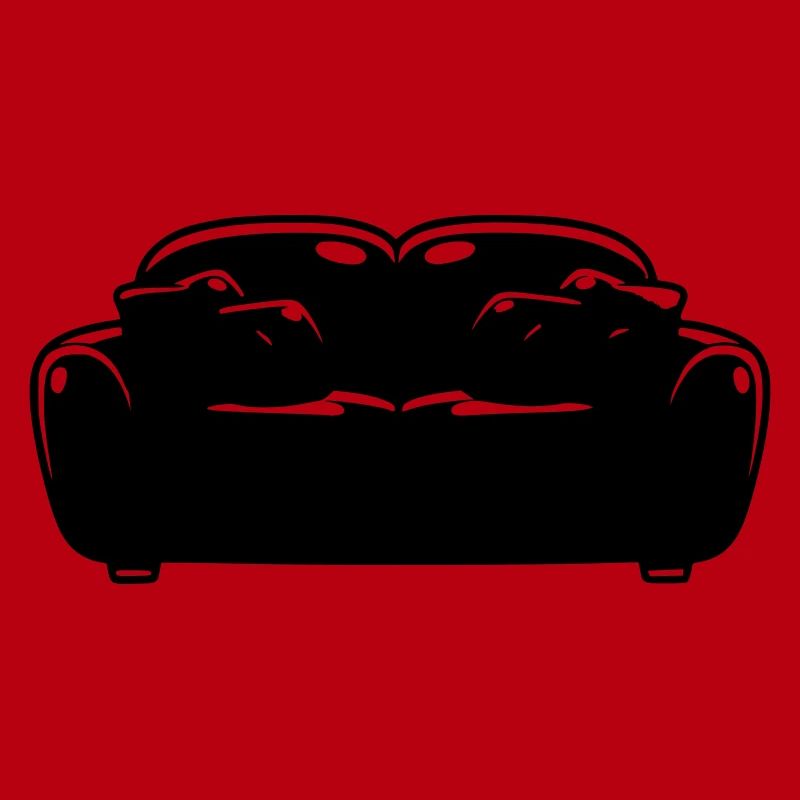 Sofa Couch Silhouette Chill Vector