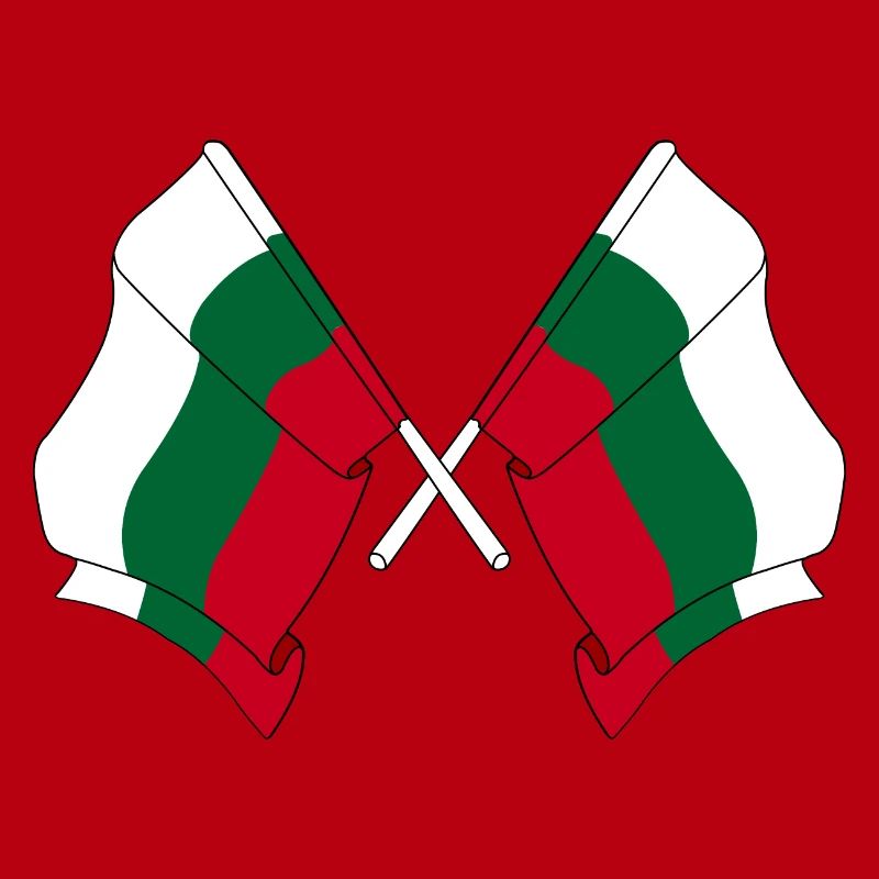 Two flags Bulgaria