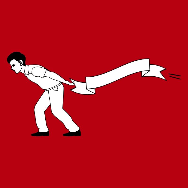 man pulls Banner | Bannerträger