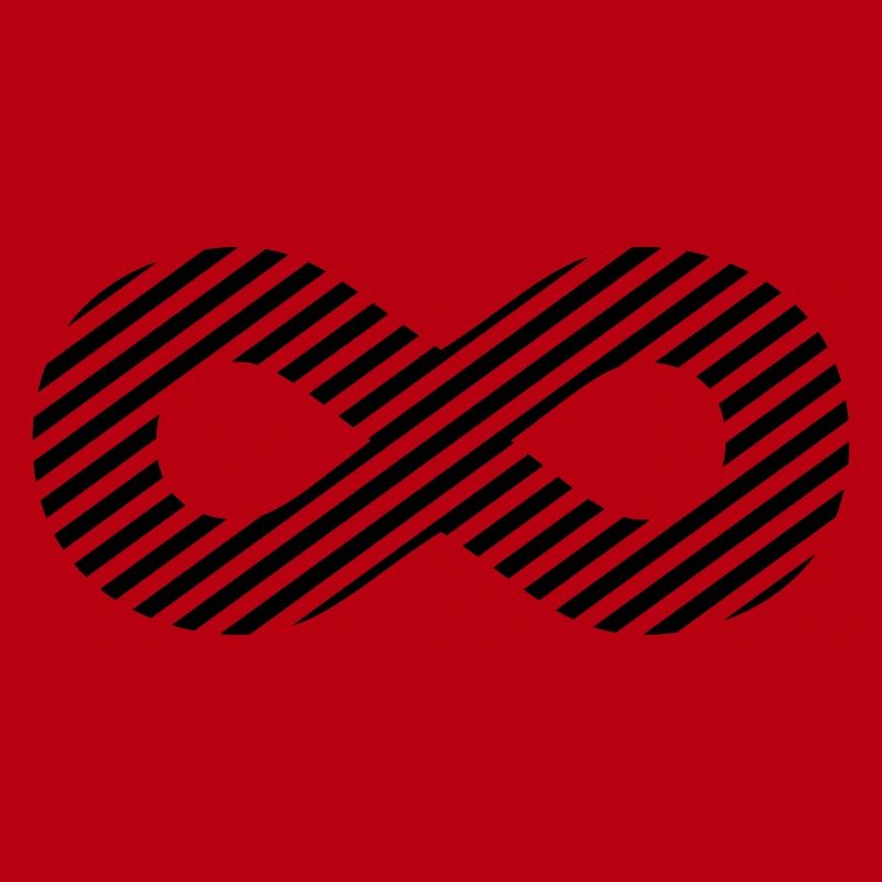 Infinity sign - pattern stripes