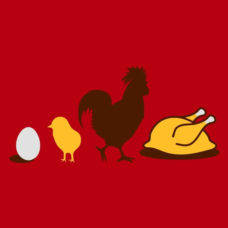 Egg,chick, rooster and chicken poultry Evolution