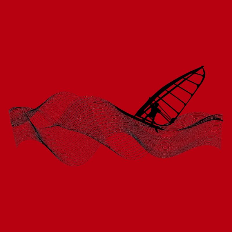 Windsurfer on wave structure