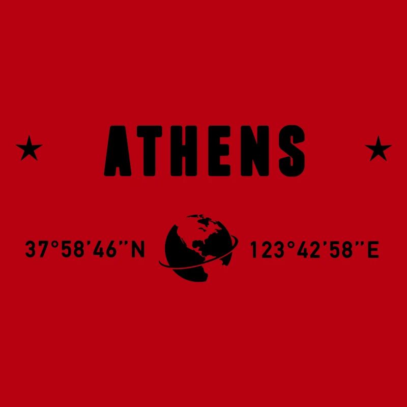 Athens Greece Coordinates Planet Earth