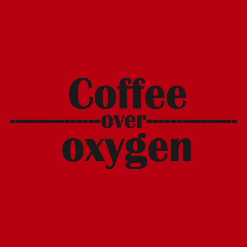 Kaffee-über-Sauerstoff-Typografie