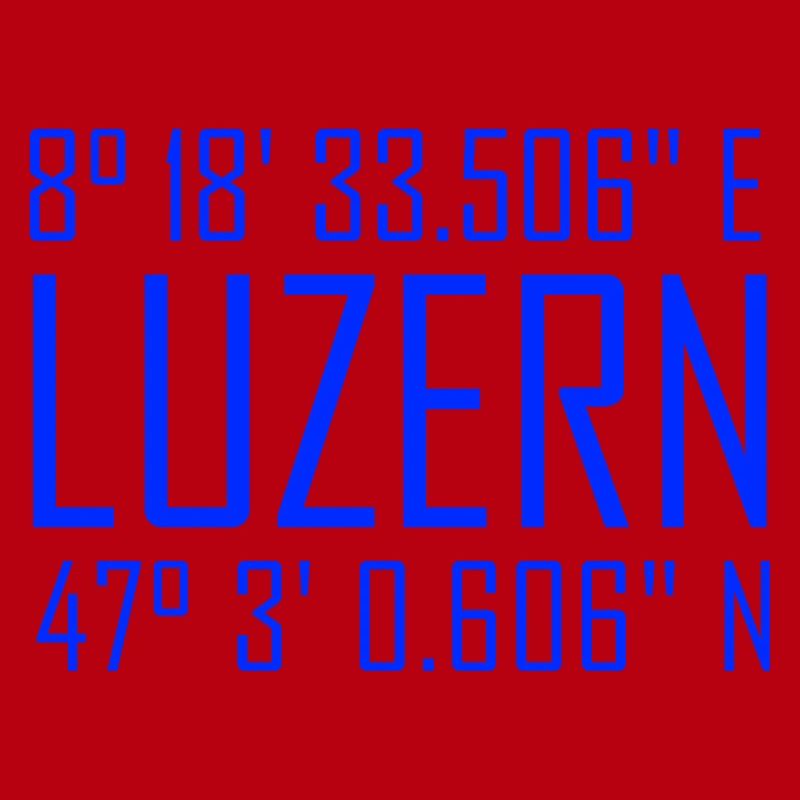 Lucerne coordinates – typography with reference to location