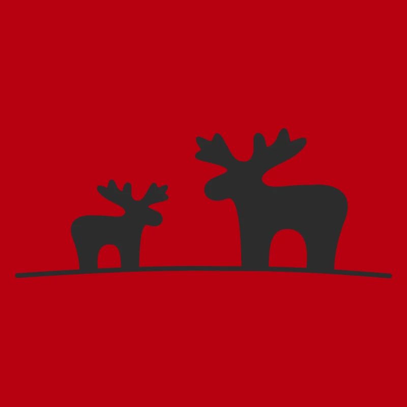 Moose Silhouette Forest