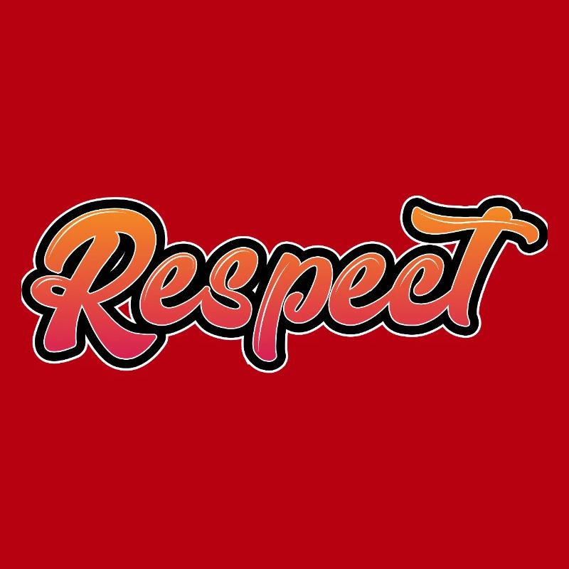 Respekt lettering in dynamic design