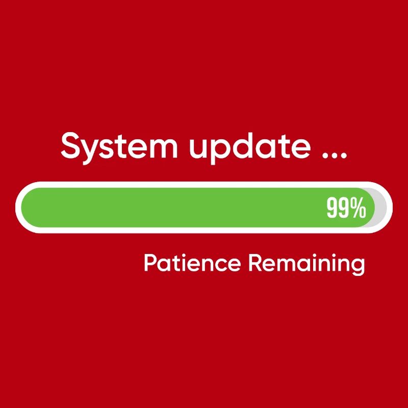 System-Update 99% verbleibende Geduld