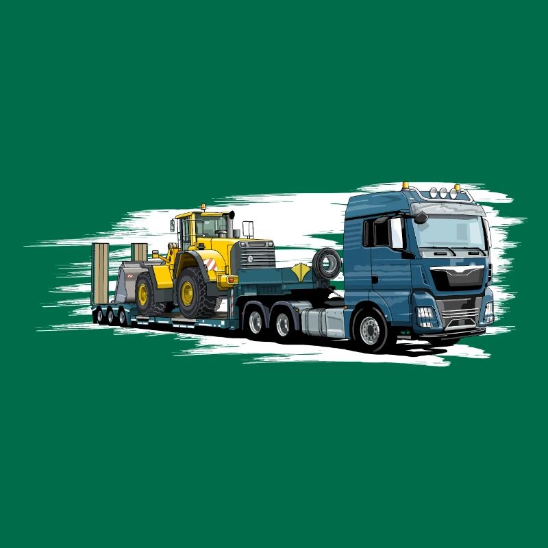 Low-loader with wheel loader