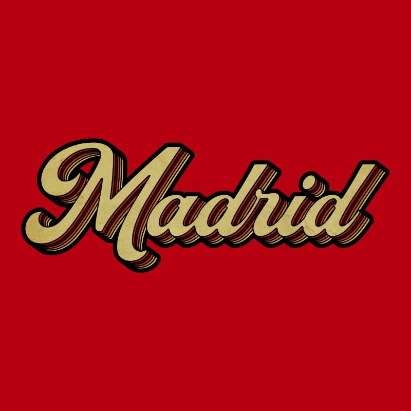 Madrid Retro Striped Script